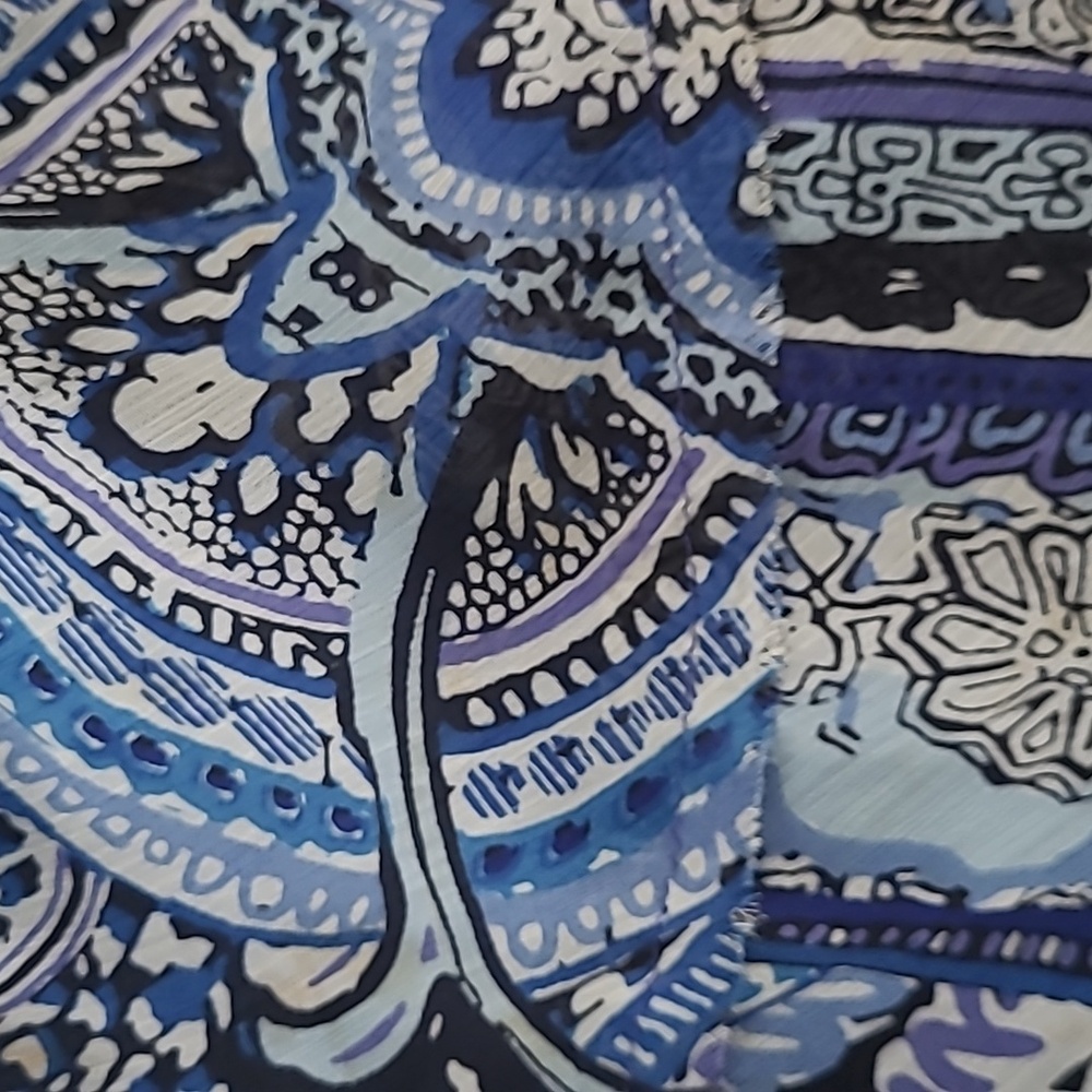 Even Picone Sun Dress in Large Blue Paisley Print - Picture 2 of 3